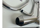 Exhaust System Stainless Steel Triumph T150 3 into 1 Reverse Cone Exhaust System Stainless Steel Triumph T150 3 into 1 Reverse Cone
