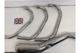 Exhaust System Stainless Steel Triumph T150 3 into 1 Reverse Cone Exhaust System Stainless Steel Triumph T150 3 into 1 Reverse Cone