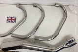 Exhaust System Stainless Steel Triumph T150 3 into 1 Reverse Cone Exhaust System Stainless Steel Triumph T150 3 into 1 Reverse Cone