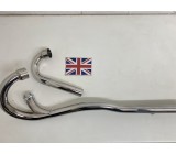 Siamese High Level Pipe Triumph 650cc, Unit Construction Models