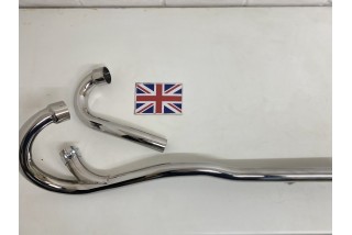 Siamese High Level Pipe Triumph 650cc, Pre Unit Construction Models